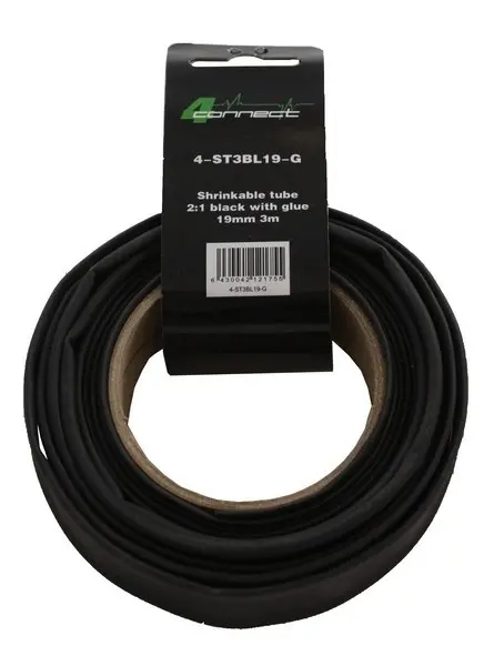 Tub termocontractabil negru Four Connect 4-ST3BL19-G, 19 MM, 3 Metri