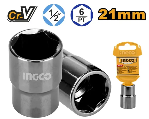 Tubulara 1/2 21mm INGCO HHAST12211