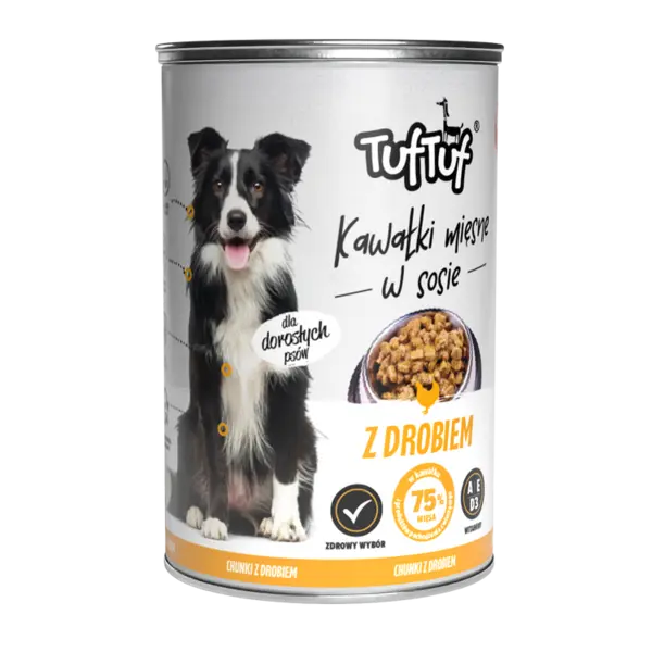 TUF TUF Câine - Hrană Umedă Bucăți cu Pui în Sos 1250g