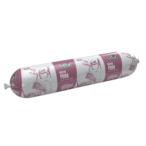 TUF TUF Câine - Salam Hrană Umedă cu Porc 900g