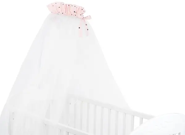 Tulle baldachin KikkaBoo - Bear with me, Pink, 200 х 480 cm