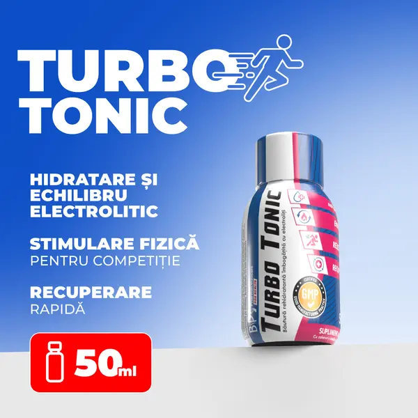 Turbo Tonic, Tonic Energizant împotriva Oboselii și Extenuării, Soluție 50 ml.