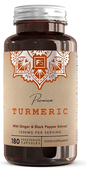 Turmeric, ghimbir și piper negru, 180 capsule, Focus Supplements