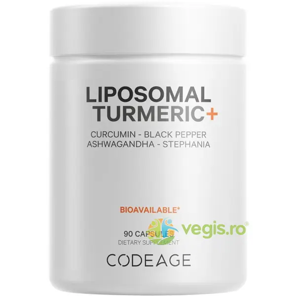 Turmeric Lipozomal Fermentat + Piper Negru + Curcumin + Ghimbir 90cps
