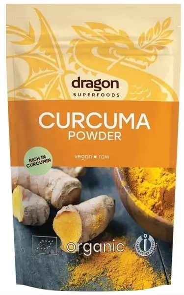 Turmeric pudră, 150 g, Dragon Superfoods