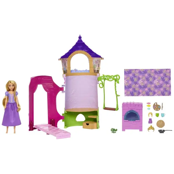 Turnul Printesei Rapunzel Disney Princess cu o papusa
