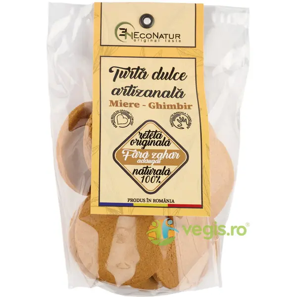 Turta Dulce Artizanala cu Ghimbir si Miere fara Zahar 150g