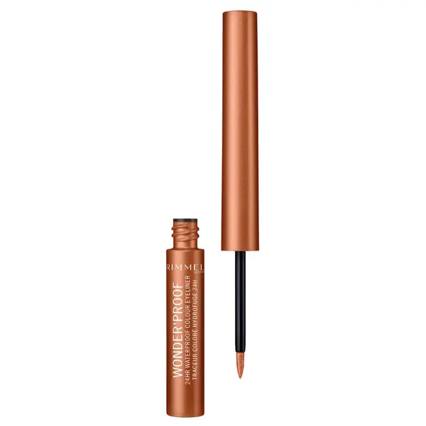 Tus de ochi lichid Rimmel London Wonder'Proof 24H Waterproof 001 True Copper, 1.4 ml Engros