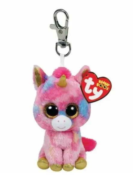 Ty Beanie Boo - Fantasia Multicolor Unicorn Plush Toy Key-clip Random 8.5cm (1607-36619)