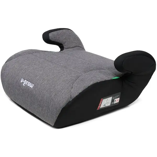 U-GROW Inaltator auto pentru copii U-Grow, 125-150cm, certificat R129, fara isofix, gri/negru