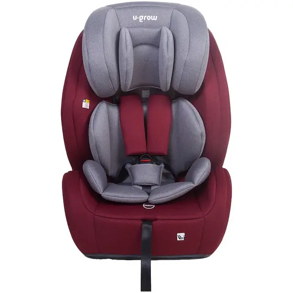 U-GROW Scaun auto pentru copii U-Grow UG-302IS-RD, tip inaltator cu isofix si top tether, 76-150CM, R129, rosu