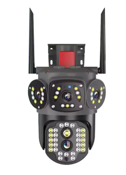 UB Camera de supraveghere 3 IN 1 M145 Tripla 6K cu 6 Megapixeli Wireless Rotire automata Inteligent tracking Supravegheaza 3 zone simultan