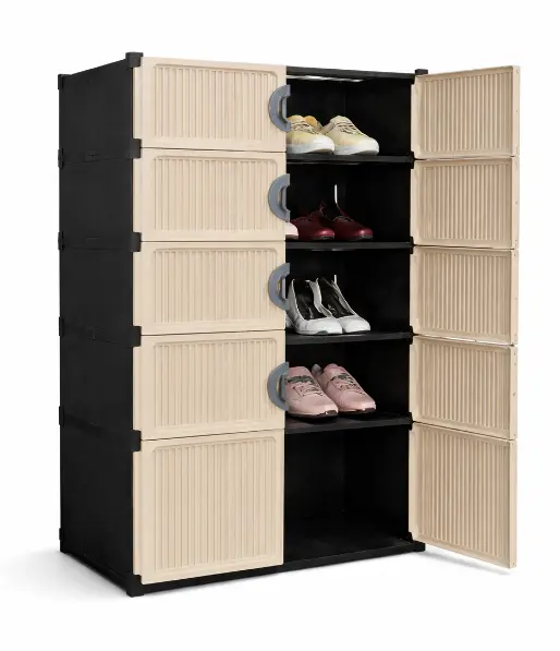 UB Dulap modular pentru pantofi cu 5 rafturi cu usi design compact plastic rezistent