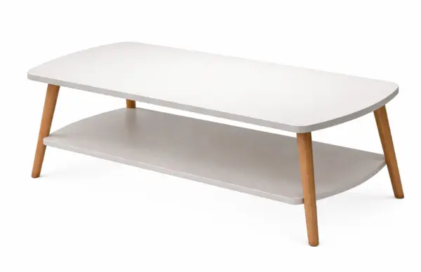 UB Masuta de cafea dreptunghiulara cu colturi rotunjite 2 niveluri 100x48x42 cm
