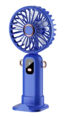 UB Mini ventilator de mana puternic cu display digital si suport telefon ALBASTRU