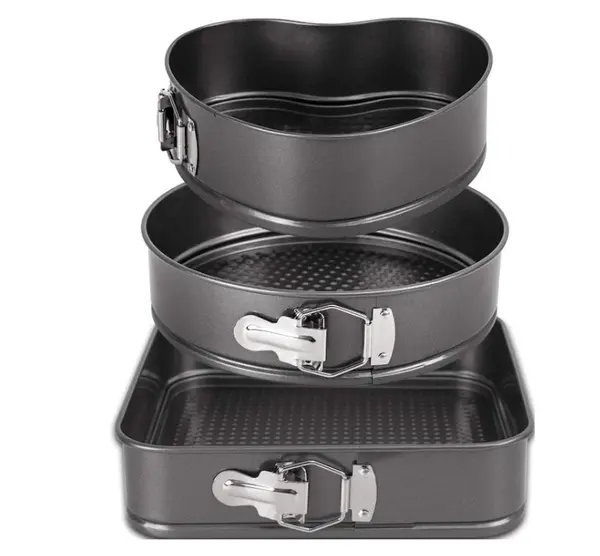UB Set 3 tavi pentru copt forma Inima/Rotunda/Patrata cu baza detasabila 24/26/28 cm AM