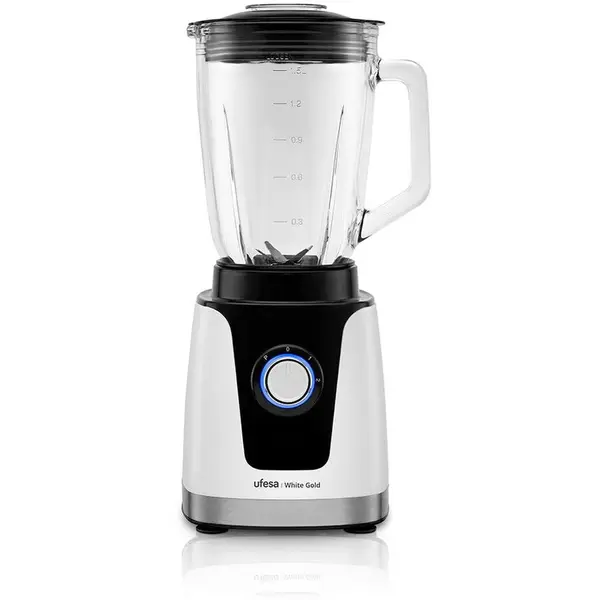 Ufesa Blender cu pahar Ufesa White Gold 1500 W, 1,5 L, 2 viteze, metal, Alb