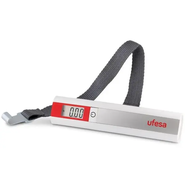 Ufesa Cantar electronic Ufesa BV0505 Travel Scale, greutate suportata 50 kg, Precizie ridicata, Display LCD, Functie auto-oprire, Maner ergonomic, Compact, Portabil, Alb