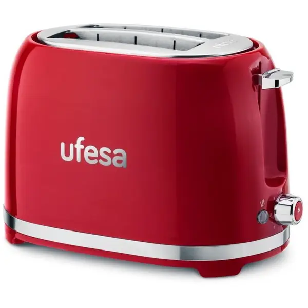Ufesa Prajitor de paine UFESA Classic Pinup, Centrare Automata, 850 W, Rosu Vintage