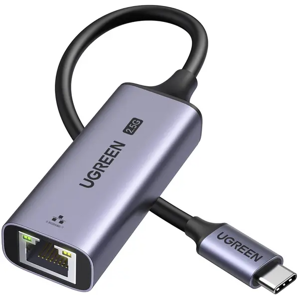 Ugreen Adaptor retea Ugreen CM648, USB 3.0 la 2.5G RJ-45, Ethernet, Gri