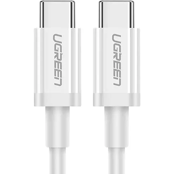 Ugreen CABLU alimentare si date Ugreen, US264, Fast Charging Data Cable pt. smartphone, USB Type-C la USB Type-C 60W/3A, nickel plating, PVC, 2m, alb