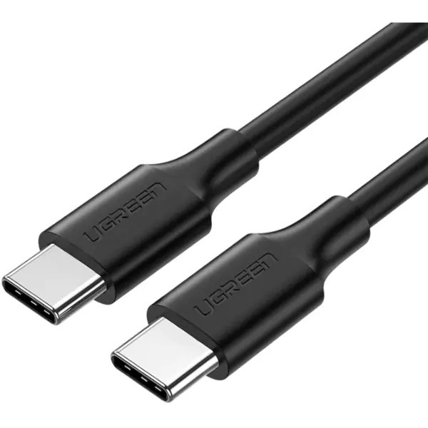 Ugreen CABLU alimentare si date Ugreen, US286, Fast Charging Data Cable pt. smartphone, USB Type-C la USB Type-C 60W/3A, nickel plating, PVC, 1m, negru