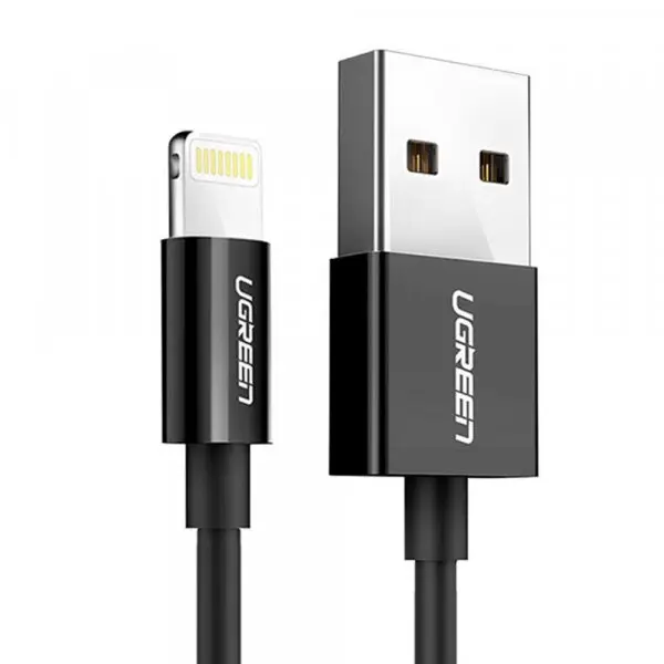 Ugreen Cablu Date si Incarcare USB-A - Lightning UGREEN 80823, 18W, 2m, Negru