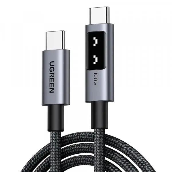 Ugreen Cablu Date si Incarcare USB-C - USB-C UGREEN L509, 100W, 2m, Gri