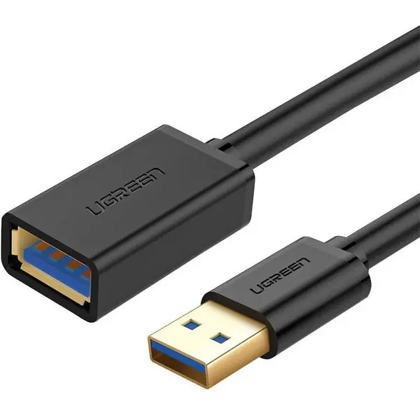 Ugreen CABLU USB Ugreen prelungitor, US129 USB 3.0 (T) la USB 3.0 (M), 1m, negru, 10368 (include TV 0.18lei) - 6957303813681