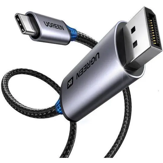 Ugreen CABLU video Ugreen, CM556 DP (T) la USB Type-C (T), 8K la 60Hz, lungime 2m, braided, negru
