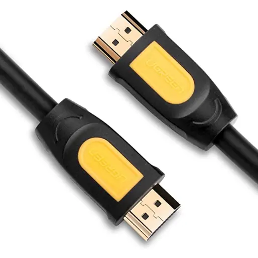 Ugreen CABLU video Ugreen, HD101 HDMI (T) la HDMI (T), rezolutie maxima 4K UHD (3840 x 2160) la 60 Hz, round cable, conectori auriti, 5m, negru + galben