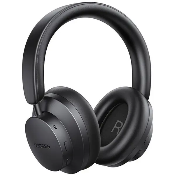 Ugreen Casti Ugreen, HP203 HiTune Max5c Hybrid 40mm drivers, 45 ore baterie, incarcate USB Type-C, Over Ear, bluetooth 5.4, 3D Spatial Audio, ANC noise cancelling , Negru,