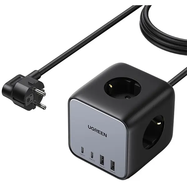 Ugreen Prelungitor, Ugreen Nexode DigiNest Cube, 3 Prize, 3680W, Gri