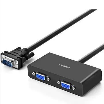Ugreen SPLITTER video Ugreen, 40254 1 x VGA (T) la 2 x VGA (M), rezolutie full HD 1920 x 1440 la 60Hz negru, 20918