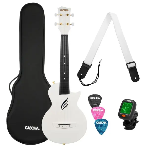 Ukulele concert Cascha - HH 2286, alb