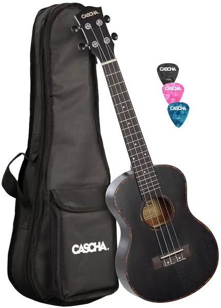 Ukulele tenor Cascha - HH 2305 Premium Mahogany, negru