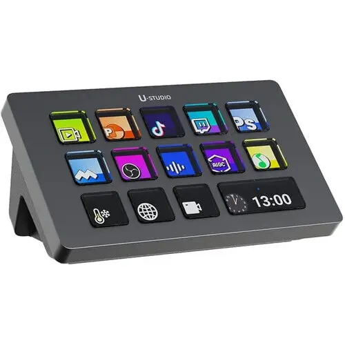 Ulanzi Controler de Flux cu 13 Taste LCD Programabile Ulanzi D200, Stream Controller Deck A015, Negru