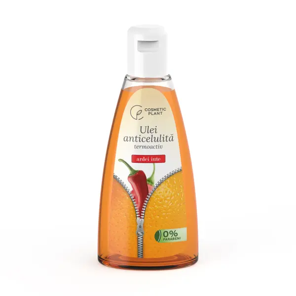 Ulei Anticelulita Termoactiv cu extract de ardei iute, 200ml, Cosmetic Plant