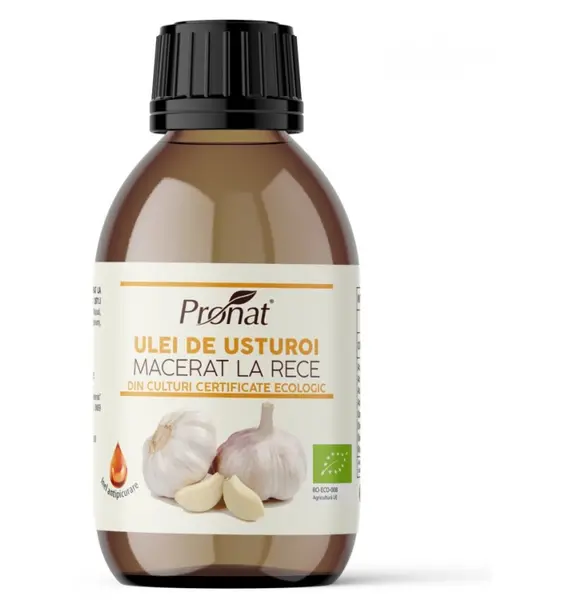 Ulei Bio de usturoi macerat la rece, 100 ml