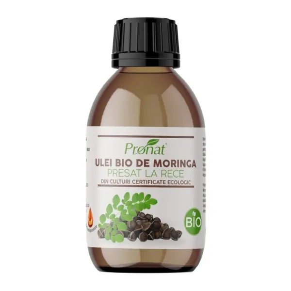 Ulei Bio din Seminte de Moringa Presat la Rece Pronat, 100 ml