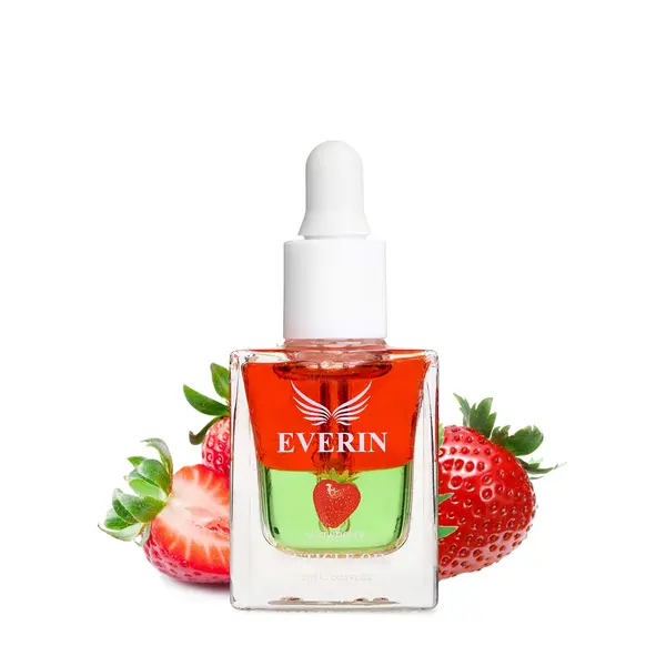 Ulei Cuticule Căpșuni Everin 10ml | Hidratare, Aromă Fructată și Design Elegant
