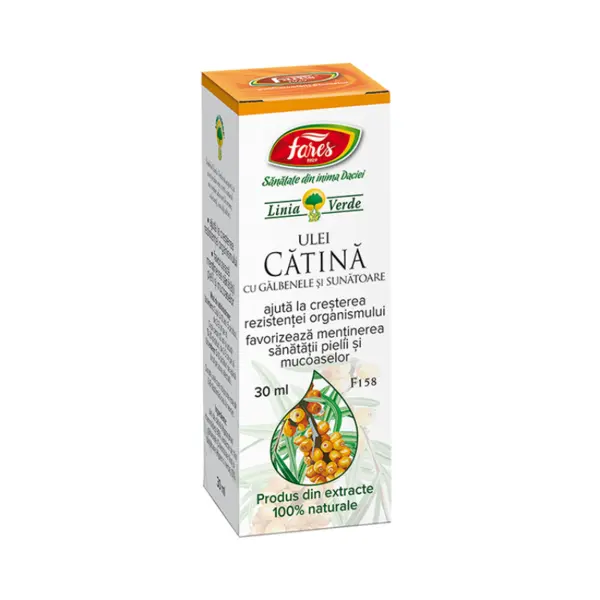 Ulei de catina cu galbenele si sunatoare, F158, 30 ml, Fares