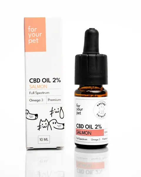 Ulei de CBD 2% pentru Caini si Pisici Aroma de Somon Doctor Totolici, 10 ml