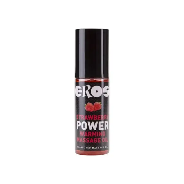 Ulei de masaj EROS Power Warming, cu efect de încalzire, aromă Căpșuni, 100 ml
