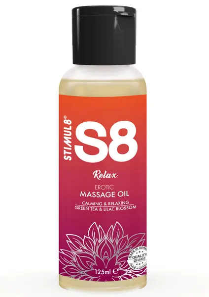 Ulei de masaj S8 Relax - Green Tea & Lilac Blossom, ceai verde si liliac, 125 ml