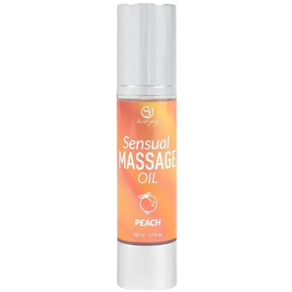 Ulei de masaj SECRET PLAY Sensual Massage Oil - Peach, cu efect hidratant, aromă de piersică, 50 ml
