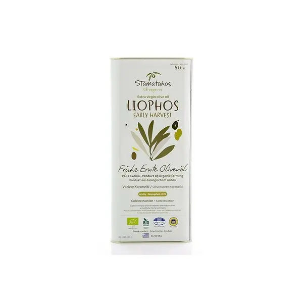 Ulei de masline extravirgin liophos early harvest bio 5l Stamatakos Olivegrove