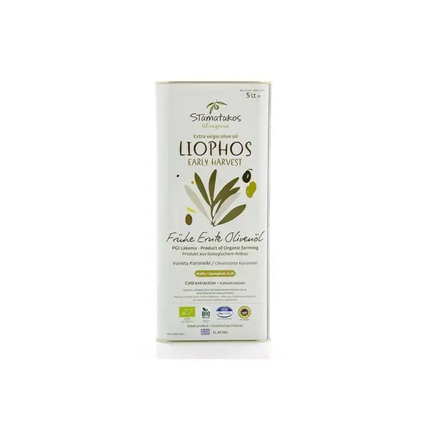Ulei de masline extravirgin liophos early harvest bio 5l Stamatakos Olivegrove