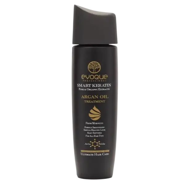 Ulei de Par Profesional cu Argan si Keratina, EVOQUE USA Smart Keratin, 100 ml - Stralucire, Anti-Frizz si Protectie UV, pentru Toate Tipurile de Par