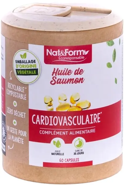 Ulei de pește din somon, 60 capsule, Nat&Form